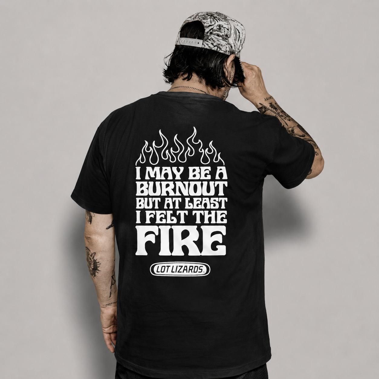 Lot Lizards "BURNOUT" Trucker Graphic Tee