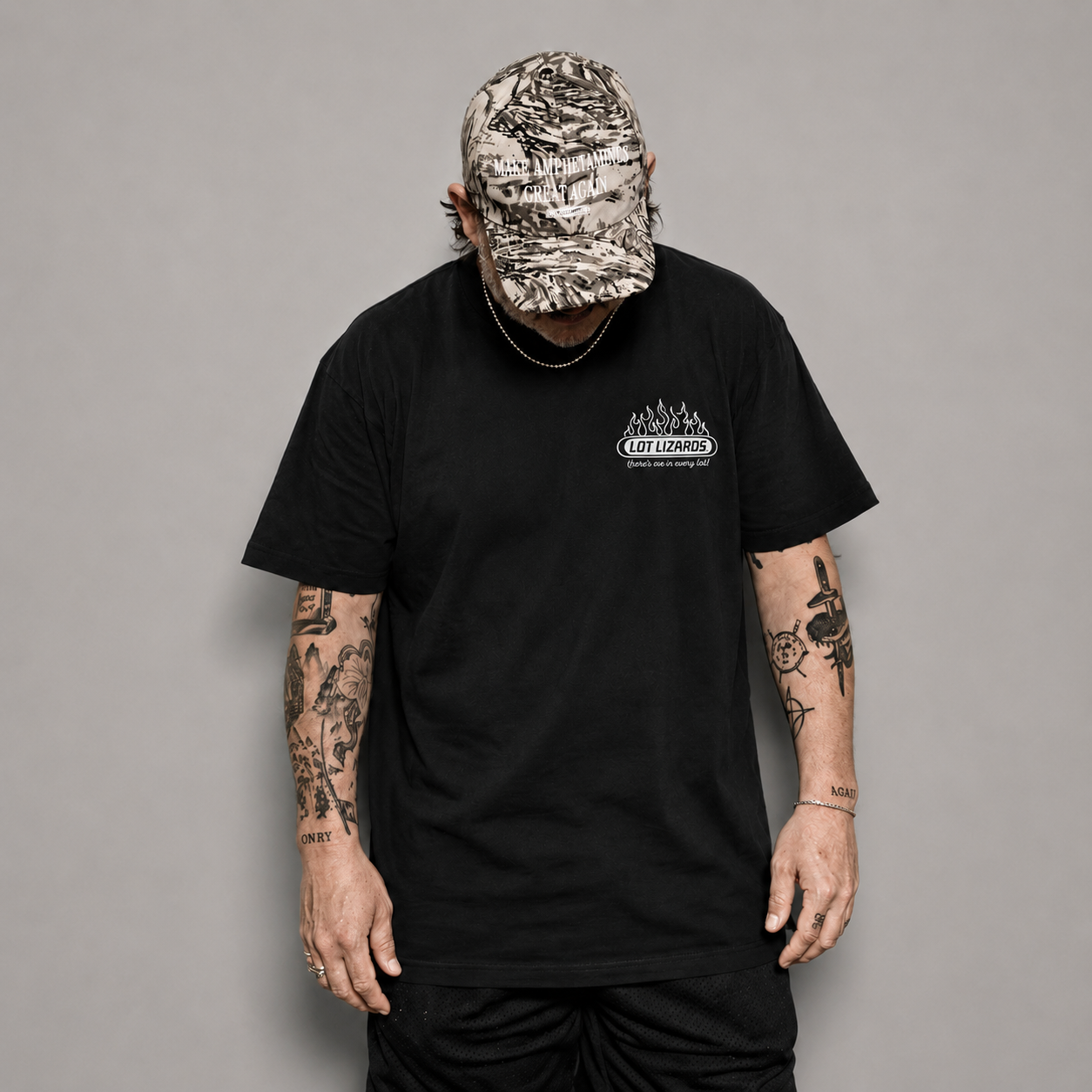 Lot Lizards "BURNOUT" Trucker Graphic Tee
